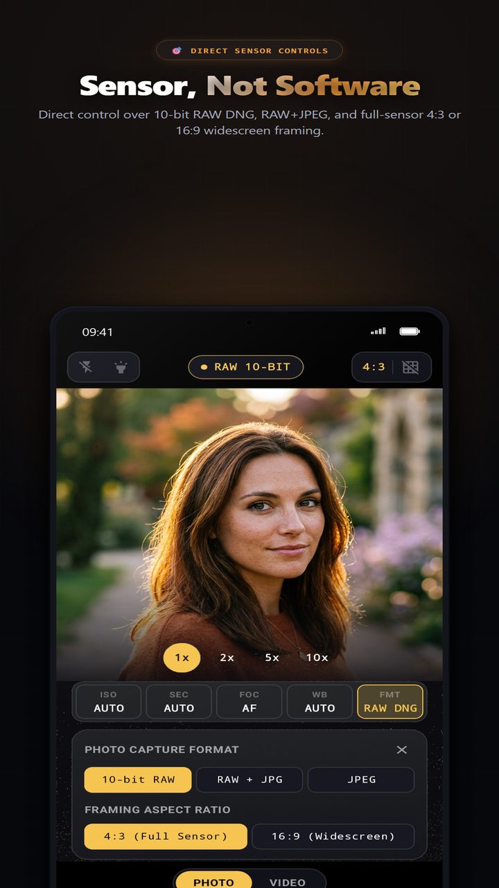 F64 sensor format picker